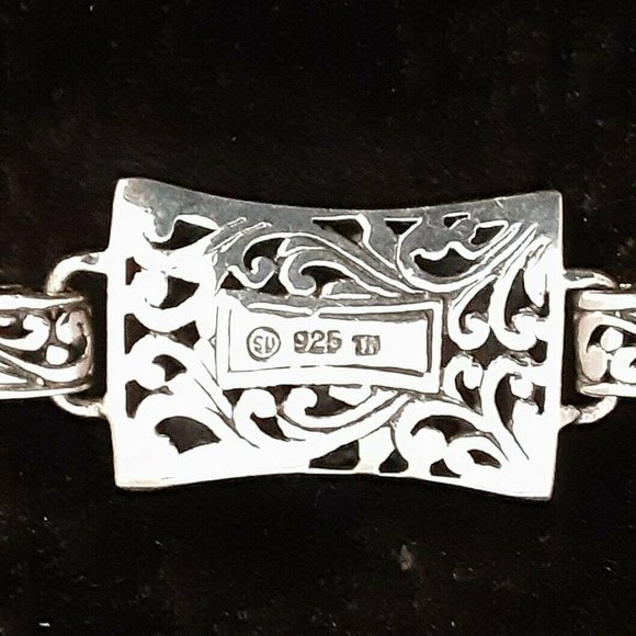 Sterling Silver fancy toggle bracelet - Picture 3 of 5